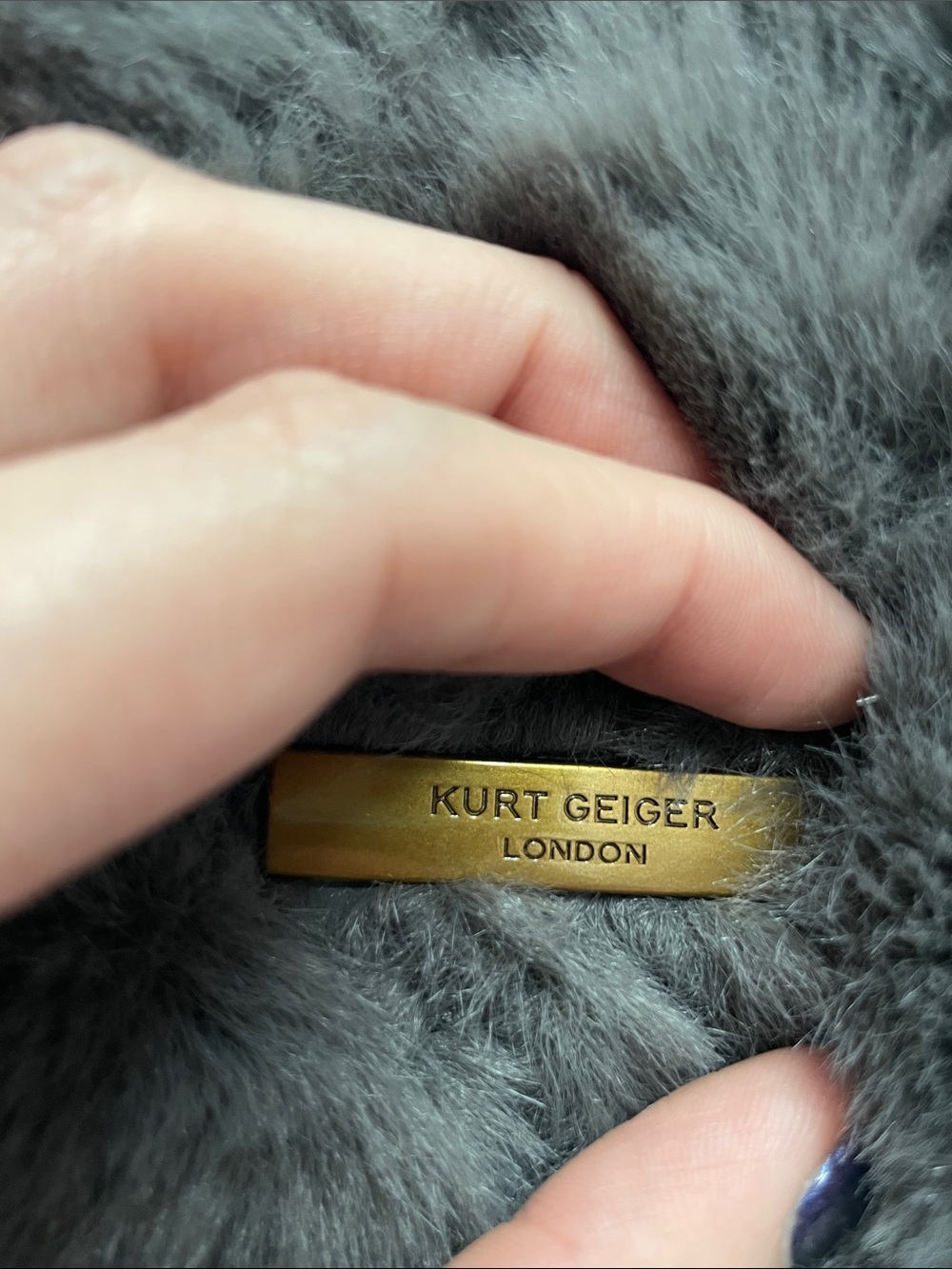 Kurt Geiger Quilted Faux Fur Crossbody/Shoulder Bag - Picture 3 of 15
